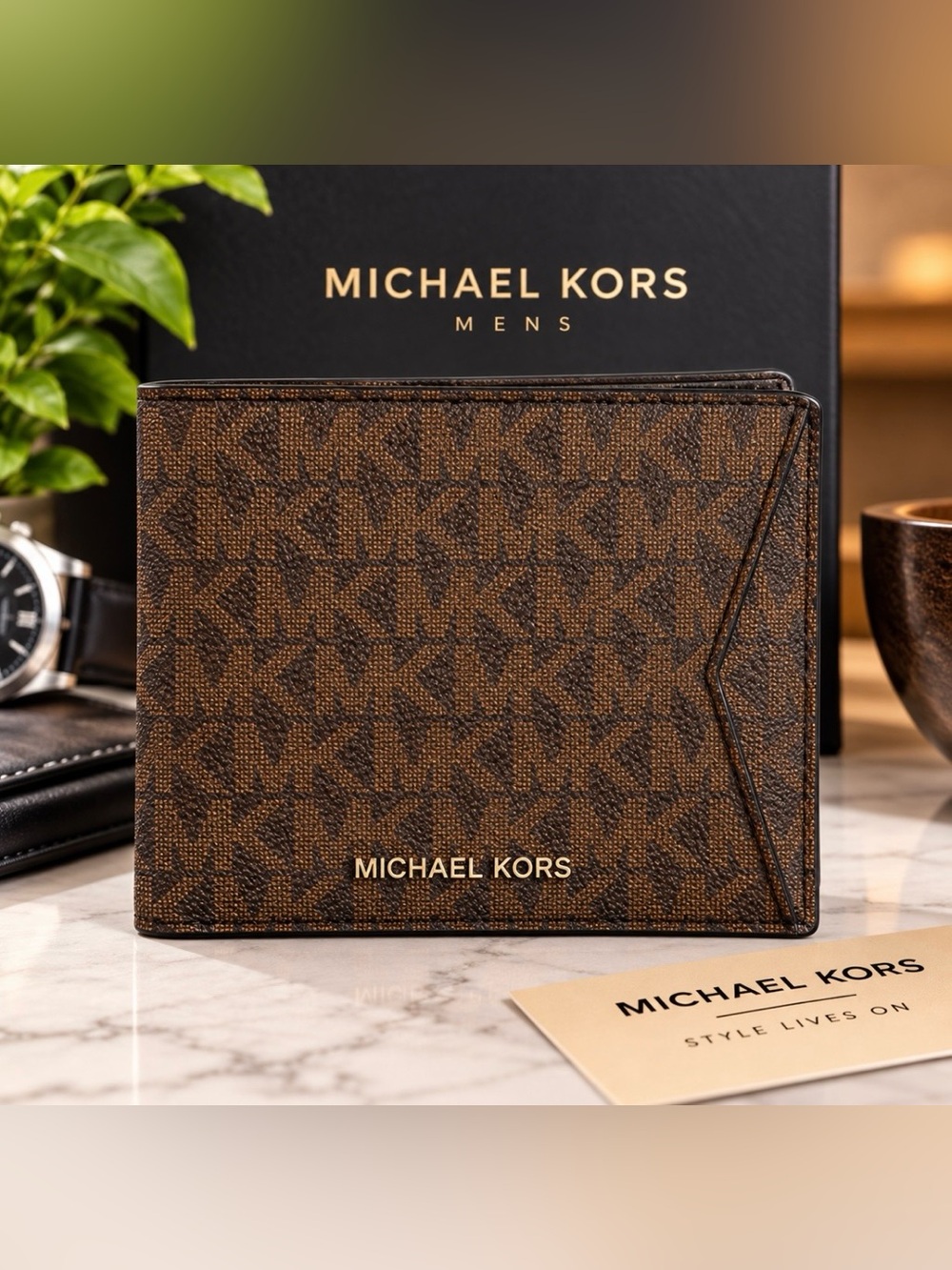 NEW Michael Kors Cooper  Monogram Wallet